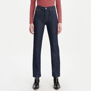 Levi’s Premium 501 Original Jeans Straight Leg in Dark Indigo